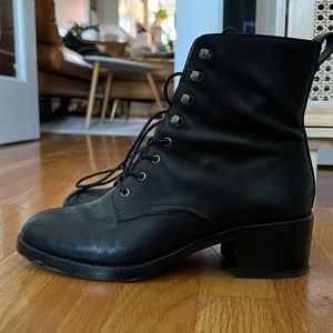 Madewell Lace Up Black Boots - size 7